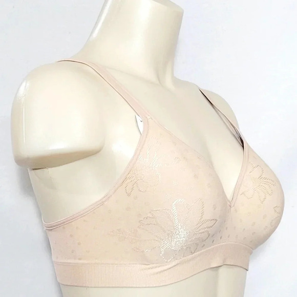 XS X-SMALL Hanes HU08 HP08 G260 HC80 HB60 Wire Free Soft Cup Bra Nude NWT - Picture 2 of 5